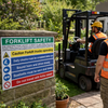 Forklift Safety Sign – 900mm x 600mm – Rigid Plastic – Indoor/Outdoor Use