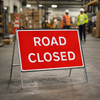 Fold-Up Road Sign – 1050mm x 750mm – Reflective PVC – Work-Zone