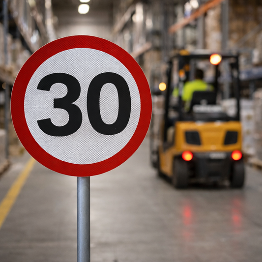 30mph Reflective Traffic Sign – 600mm Diameter – Aluminium Composite – Road Safety (Class RA1)