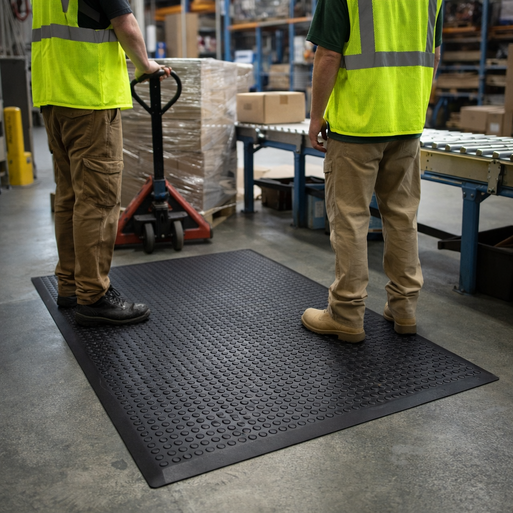Anti-Fatigue Workstation Mats – Black – Flexible & Durable – Industrial Use