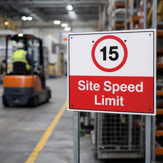 Temporary Traffic Sign – 600mm x 450mm – Polypropylene – Site Use