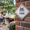 Toxic 6 Hazard Warning Diamond Sign – 1mm Rigid Plastic – Indoor/Outdoor Use