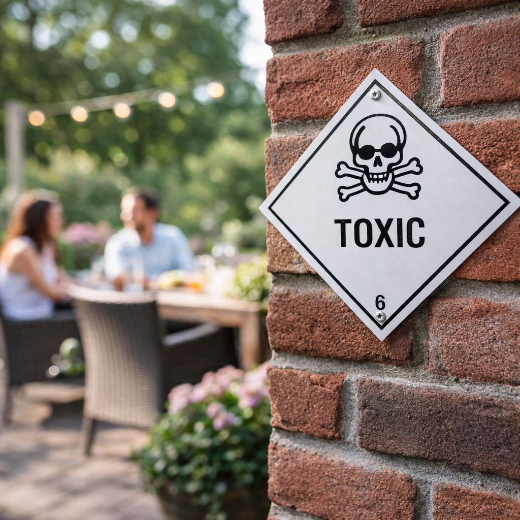 Toxic 6 Hazard Warning Diamond Sign – 1mm Rigid Plastic – Indoor/Outdoor Use
