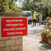 Reversing Prohibited Sign – 600mm x 450mm – Rigid Plastic – Indoor/Outdoor Use