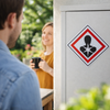 Health Hazard Label – 1mm Rigid Plastic – Durable & Weather Resistant – Indoor/Outdoor Use