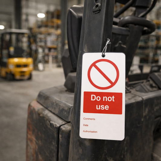 Do Not Use Valve Double Sided Safety Tag (Pack of 10) – 80mm x 150mm – Matt PVC – Industrial Use