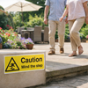 Caution Mind the Step Signs – 1mm Rigid Plastic – Indoor/Outdoor Use