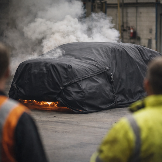 Car Fire Blanket – 6m x 8m – Pyroxene & Silicone Coated – Vehicle Fire Control