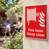 Fire Hose Keep Clear Sign – Durable – Safety Compliance – Indoor/Outdoor