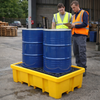 2 Drum Spill Containment Pallet – 1220 x 820 x 450mm – Polyethylene – Industrial Use