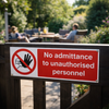 No Admittance Safety Sign – 1mm Rigid Plastic – Indoor/Outdoor
