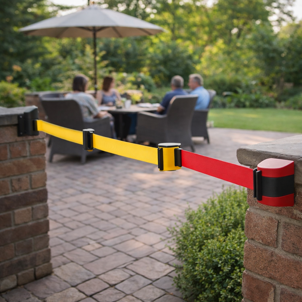 Wall Mounted Retractable Barriers – 4.6m – Industrial Use