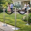 Crown Top Rope and Post Barrier – 990mm Height – 4-Way Connectivity – Indoor/Outdoor Use