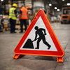 Fold-Up Road Signs – Reflective PVC – Work-Zone Safety