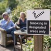 Smoking Area Sign – 1mm Rigid Plastic – Indoor/Outdoor Use
