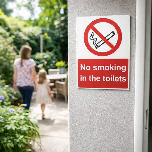 No Smoking Signs – 1mm Rigid Plastic – Durable & Weather Resistant – Indoor/Outdoor