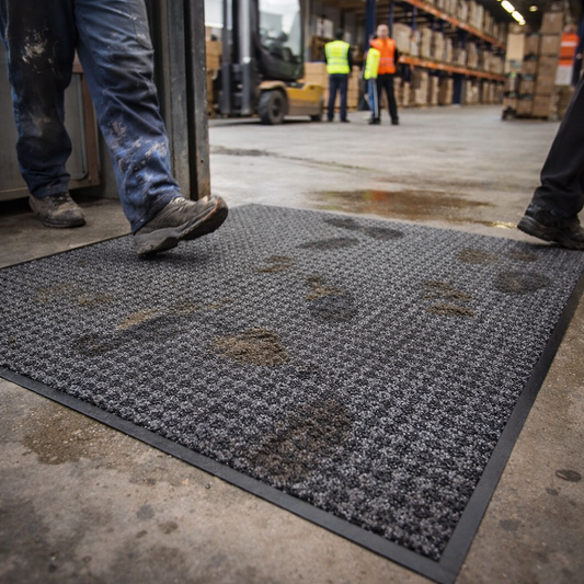 Heavy Traffic Entrance Mat – 1.15m x 1.8m – Polypropylene & Rubber – Industrial Use