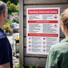 Handling Chemicals Safely Poster – 400mm x 600mm – Rigid Plastic – Indoor/Outdoor