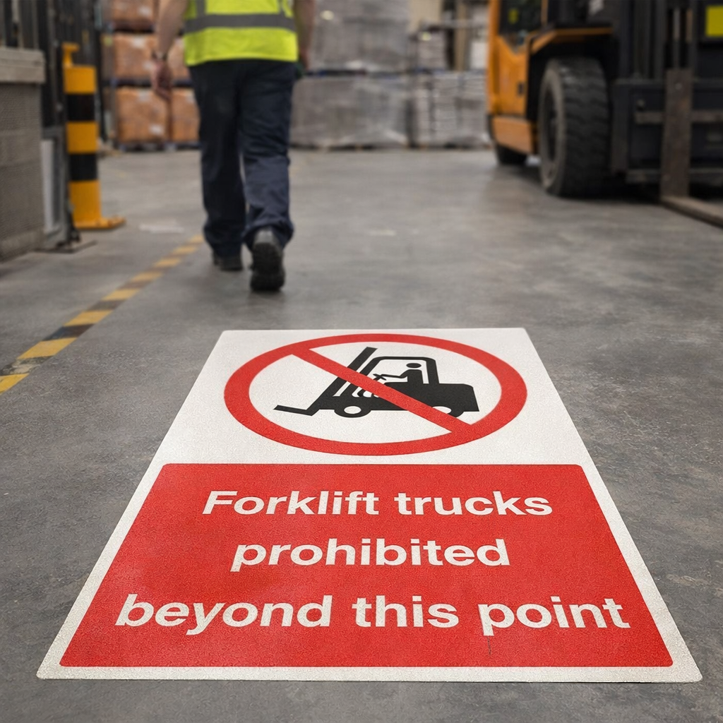 Floor Safety Graphic – 400mm x 600mm – Anti-Slip – Industrial Use