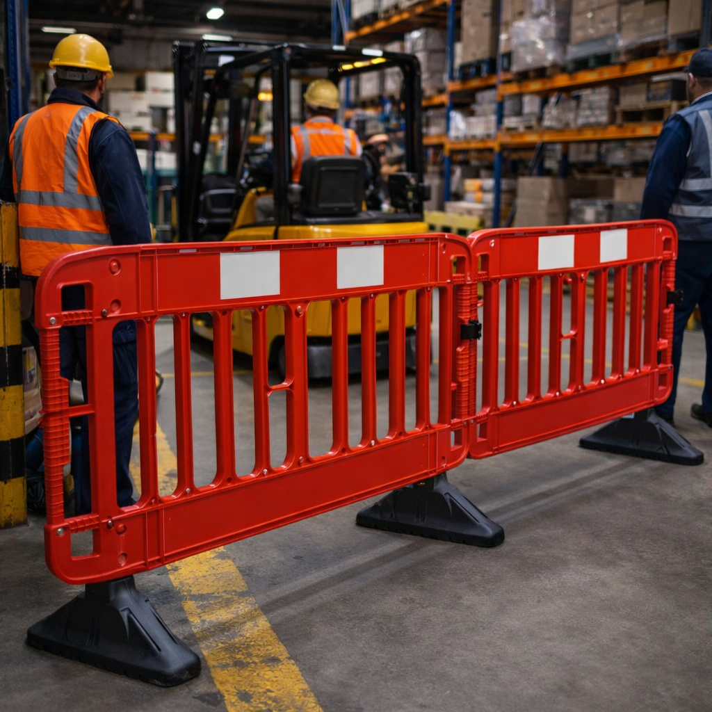Interlockable Safety Barrier – 2m – Injection Moulded Polypropylene – Industrial