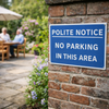No Parking Sign – 600mm x 450mm – Rigid Plastic – Indoor & Outdoor Use