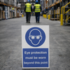 Eye Protection Floor Graphic – 400mm x 600mm – Polycarbonate – Industrial Use