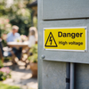 High Voltage Safety Signs – 1mm Rigid Plastic – Indoor/Outdoor Use