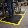 Anti-Fatigue Workstation Mats – Black/Yellow – Foam-Based – Industrial Use