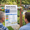 Pipeline Identification Poster – 400mm x 600mm – Rigid Plastic – Indoor/Outdoor Use