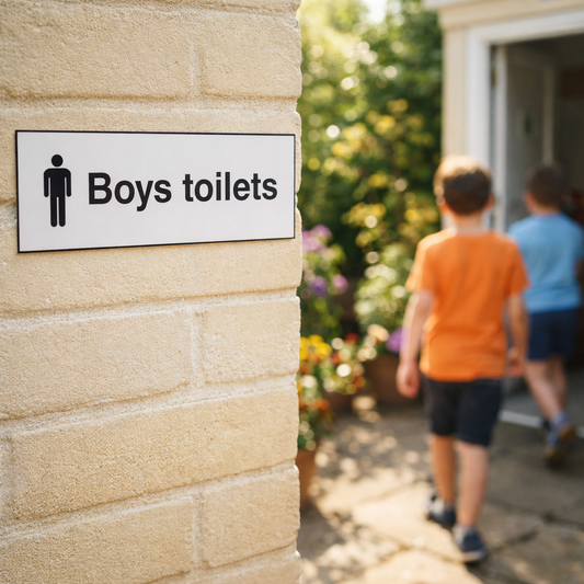 Boys Toilet Signs – 1mm Rigid Plastic – Indoor & Outdoor Use