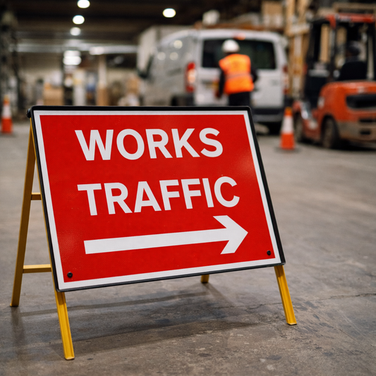 Temporary Traffic Sign – 600mm x 450mm – Polypropylene RA1 – Road Safety
