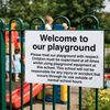 Playground Safety Notice – 1mm Rigid Plastic – Indoor/Outdoor Use