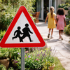 Children Ahead Reflective Traffic Sign – 600mm Triangle – Aluminium Composite – Outdoor Use (Class RA1)