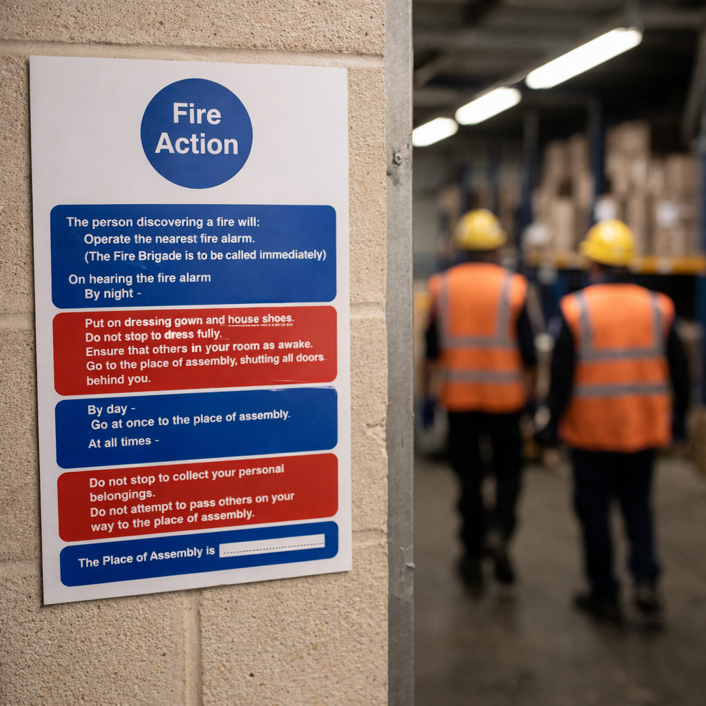 Fire Action Notice Sign – Residential Care Homes – Essential Safety