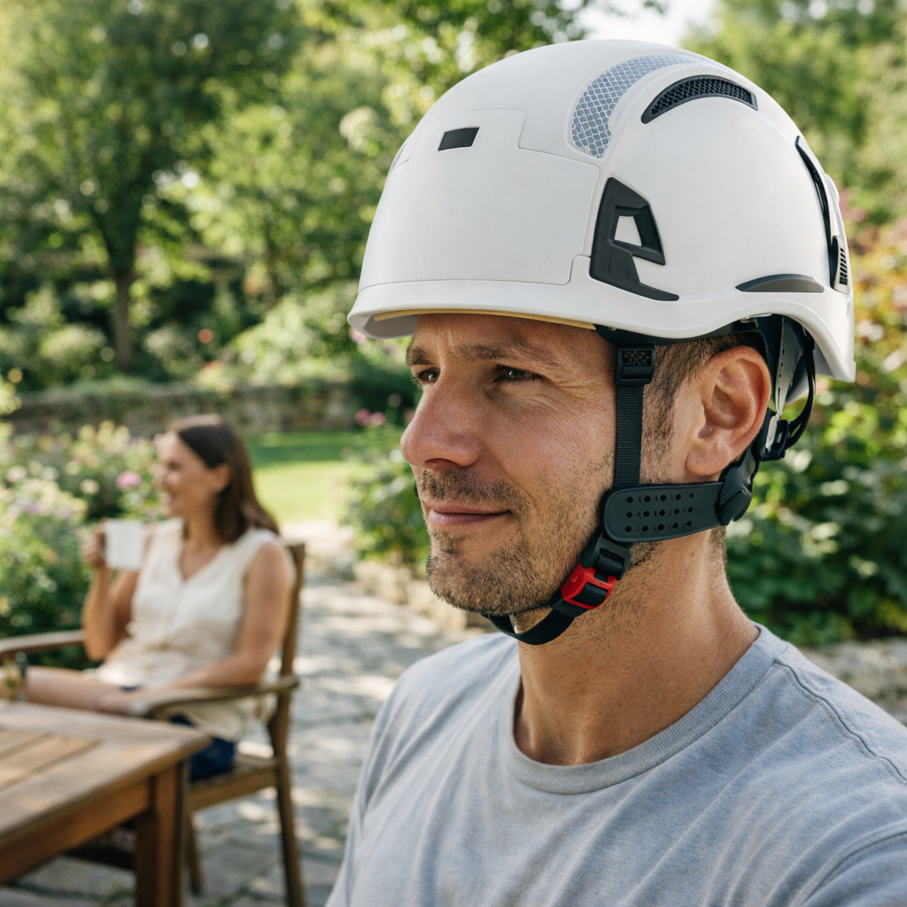 Dualswitch Safety Helmet – Vented – Adjustable Chin Strap – Industrial Use