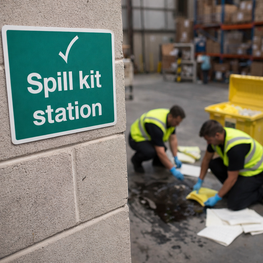 Spill Kit Station Safety Signs – Customizable – Industrial Use