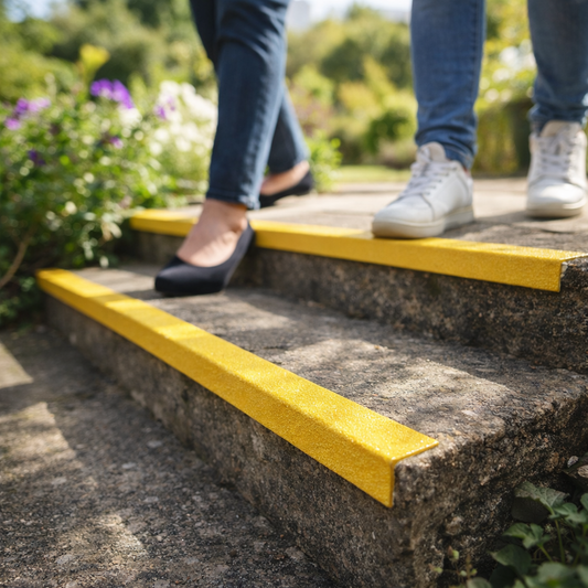 Anti-Slip Stair Nosing – 30mm x 70mm L Profile – GRP – Indoor/Outdoor