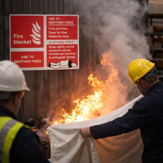 Fire Blanket Identification Signs – Landscape – Indoor Safety