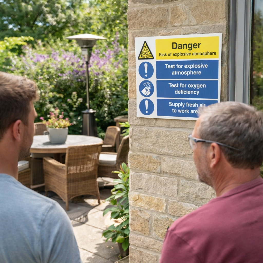 Explosive Atmosphere Safety Signs – 600mm x 450mm – Rigid Plastic – Indoor/Outdoor Use