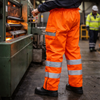 High Visibility Waterproof Overtrousers – Orange – Rail Spec – Industrial Use