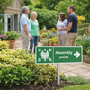 Assembly Point Right Verge Sign – 450mm x 150mm – 2mm Aluminium – Outdoor Use
