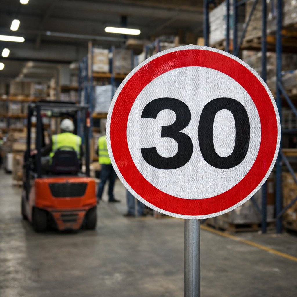 30mph Reflective Traffic Sign – 600mm Diameter – Aluminium Composite – Road Safety (Class R2)