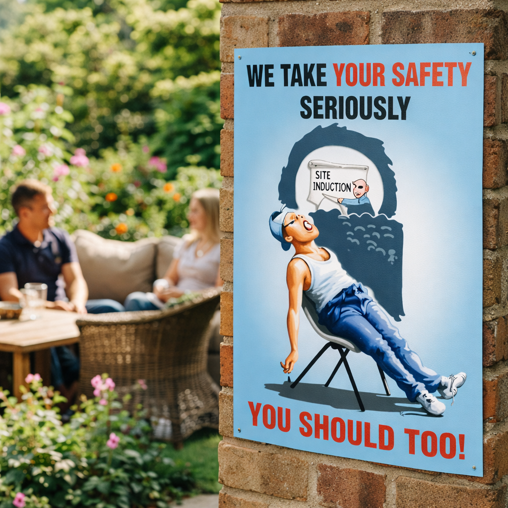 Safety Poster – We Take Your Safety Seriously – 510mm x 760mm – Synthetic Paper – Indoor/Outdoor Use