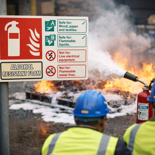 Alcohol Resistant Foam Extinguisher Sign – Landscape – Durable – Safety Compliance