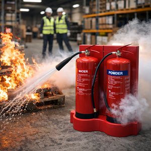 Fire Extinguisher Bundle – Red – High-Impact Polypropylene – Commercial Use