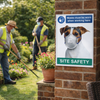 Masks Must Be Worn When Working Here Dog Poster Safety Sign – 420mm x 594mm – Synthetic Paper – Indoor/Outdoor Use