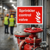 Sprinkler Control Valve Signs – Customizable – Safety Signage – Industrial Use