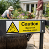 Caution Beware of Machine Rollers Safety Sign – 1mm Plastic – Indoor/Outdoor Use