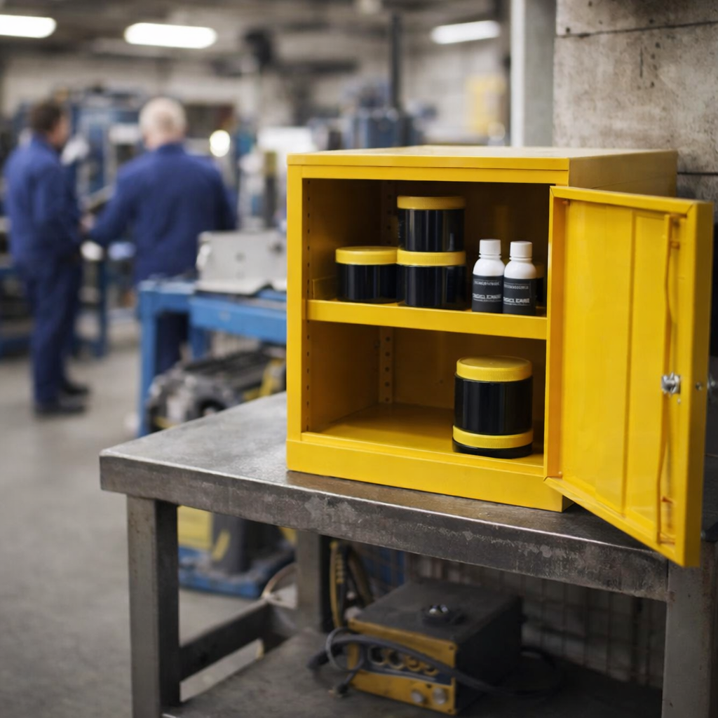 Hazardous Substance Storage Cabinet – 457x457x457mm – Mild Steel – Industrial Use