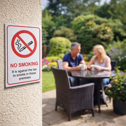 No Smoking Signs – A5 – Rigid Plastic – Indoor/Outdoor Use